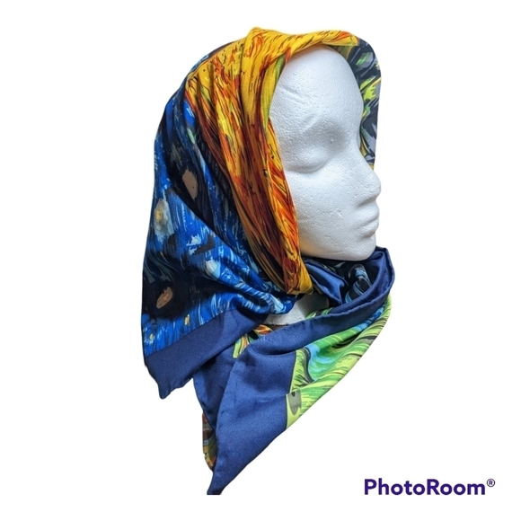 Robin Ruth Silk Head Scarf ~ Hair Wrap ~Driving Scarf 🌴 - Picture 8 of 12